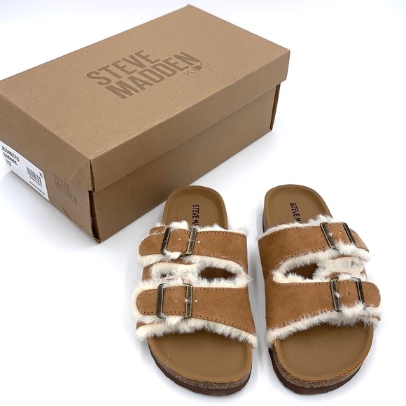 Steve Madden Faux Fur Slide Sandal Size 13 - Picture 15 of 15